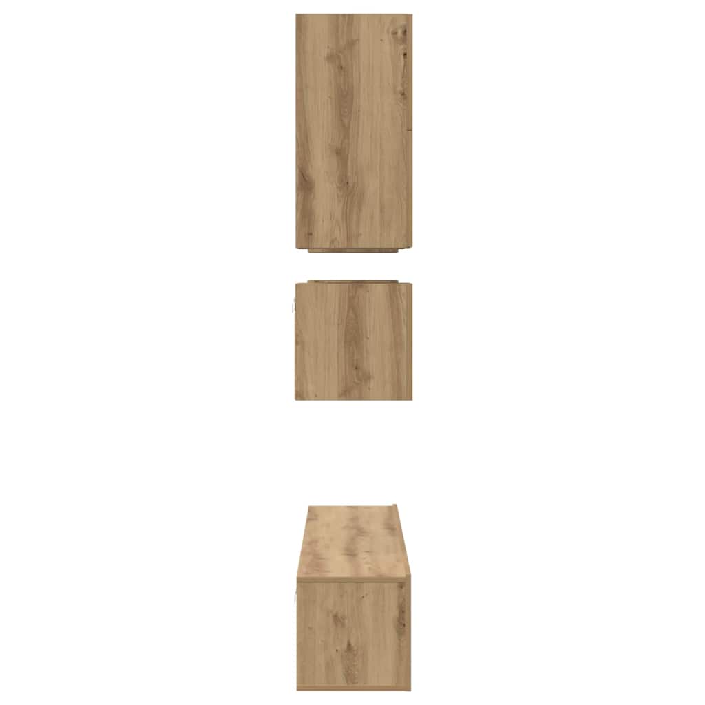 TV-Schrank-Set Wandmontiert 8 pcs Artisan-Eiche Holzwerkstoff