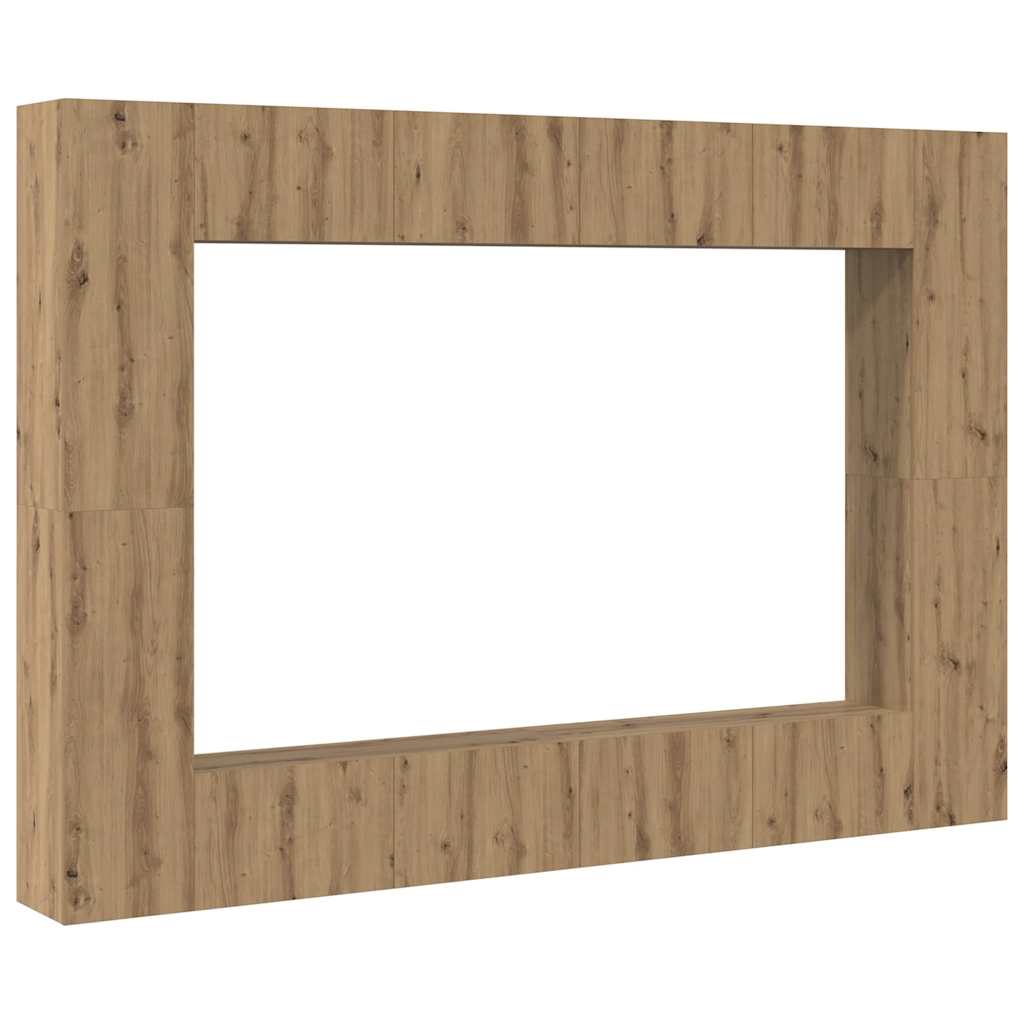 TV-Schrank-Set 8 pcs Artisan-Eiche Mittel 100 x 30 x 30 cm