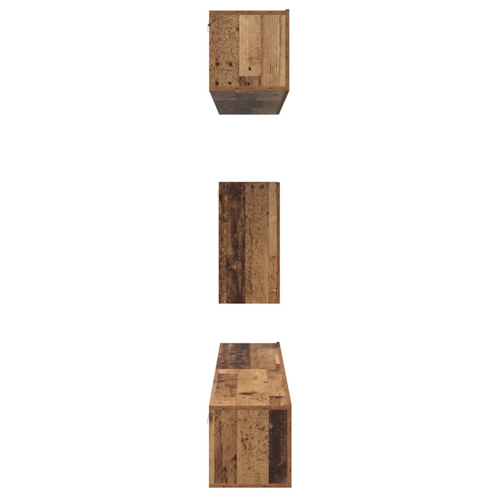 TV-Schrank-Set Wandmontiert 6 pcs Altholz Holzwerkstoff