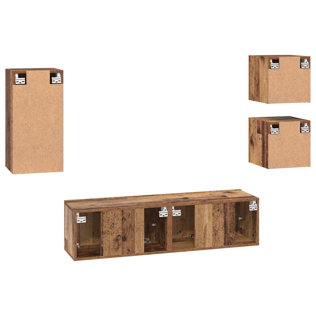TV-Schranksystem 5 pcs Altholz 30,5 x 30 x 60 cm Holzwerkstoff