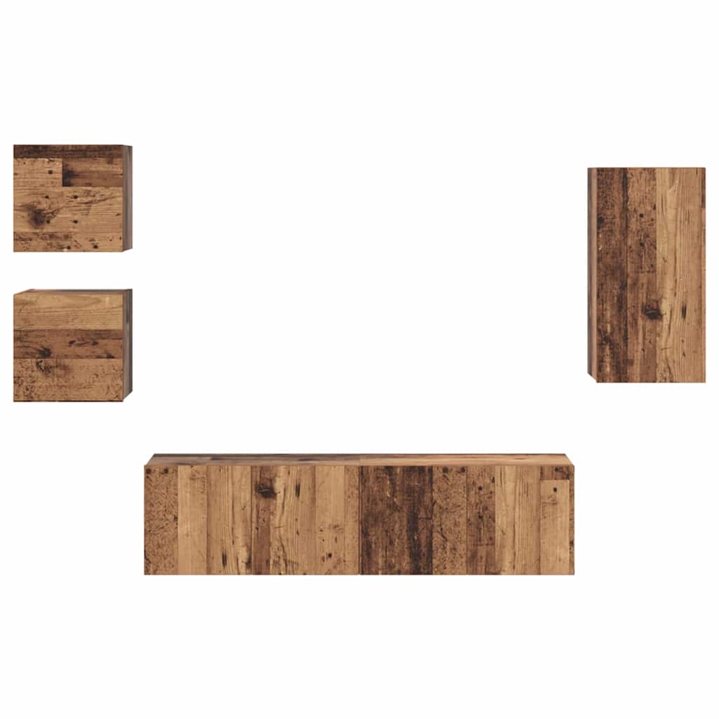 TV-Schranksystem 5 pcs Altholz 30,5 x 30 x 60 cm Holzwerkstoff