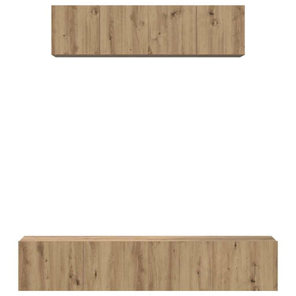 TV-Schrankset 4 stk. Artisan-Eiche Holzwerkstoff