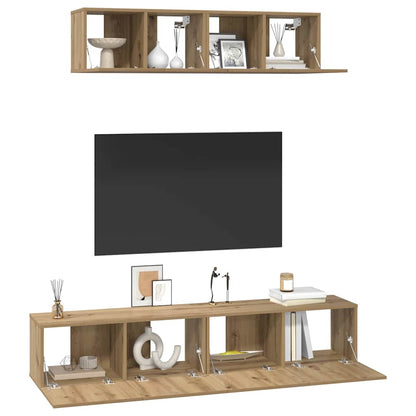 TV-Schrankset 4 stk. Artisan-Eiche Holzwerkstoff