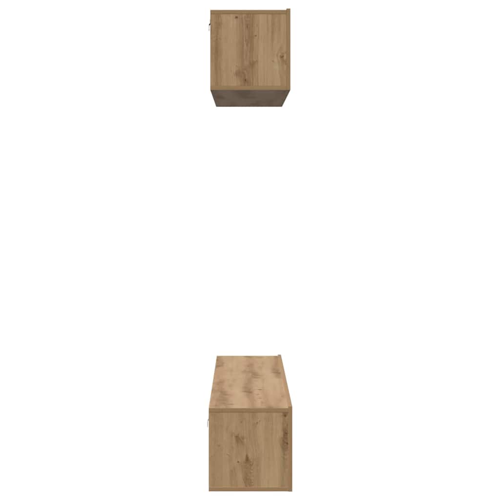 TV-Schrank Set Wandmontiert 4 pcs Artisan-Eiche Holzwerkstoff