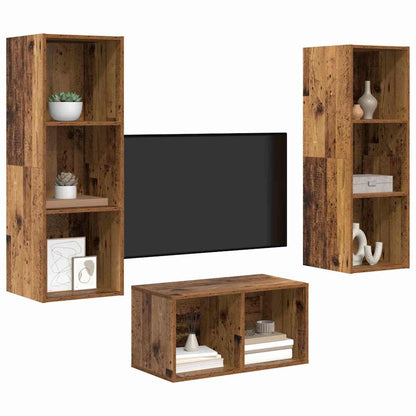 TV-Schrankset Altholz Holzwerkstoff