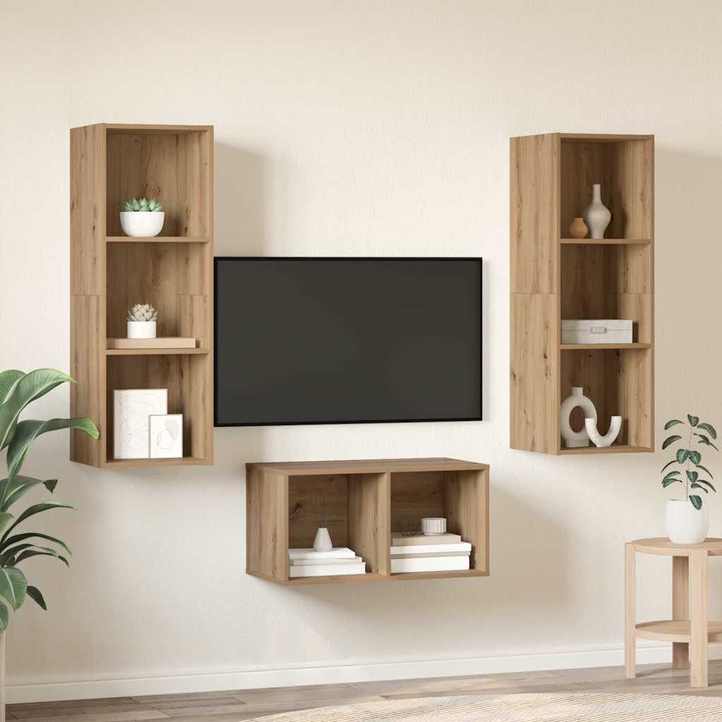 TV-Schrankset Artisan-Eiche Holzwerkstoff