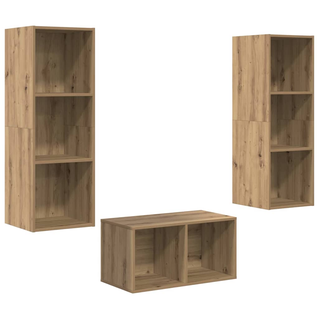 TV-Schrankset Artisan-Eiche Holzwerkstoff