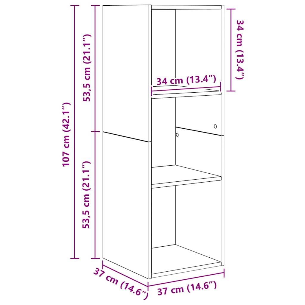 TV-Schrank Set Wandmontiert 3 pcs Altholz Holzwerkstoff