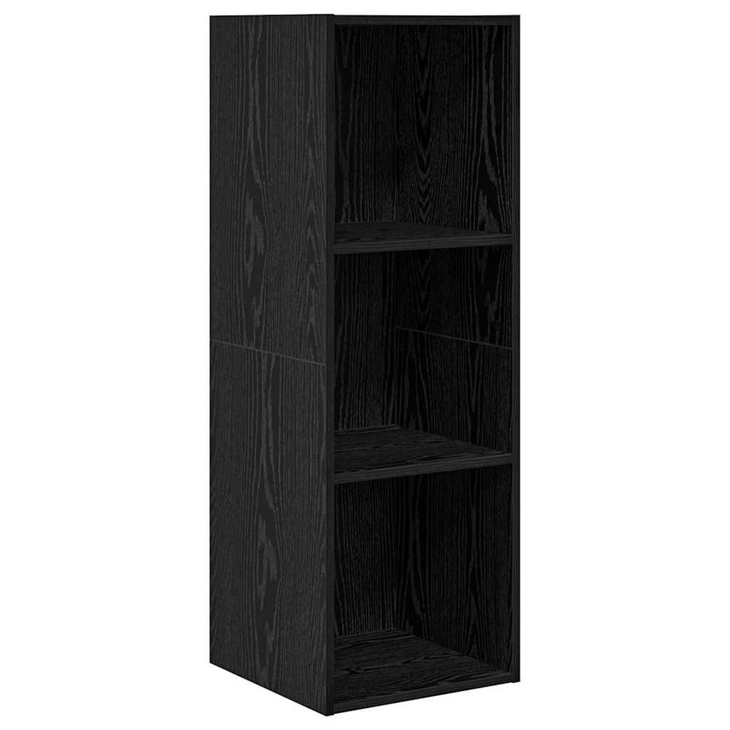 TV-Schrank Set 3 pcs Schwarz Eichen-Optik Holzwerkstoff