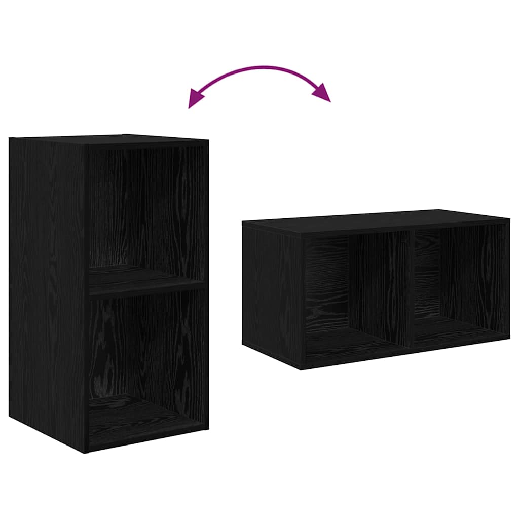 TV-Schrank Set 3 pcs Schwarz Eichen-Optik Holzwerkstoff