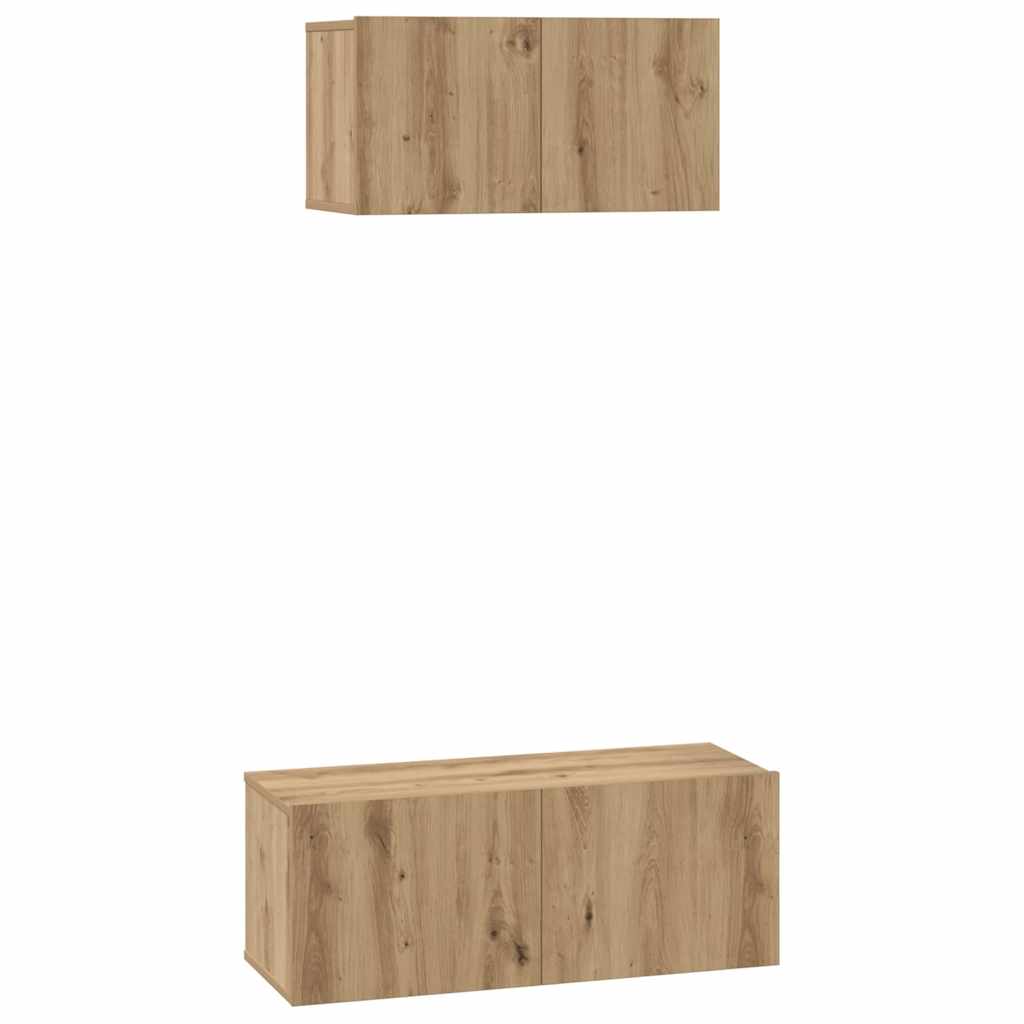 TV-Schrankset 2 pcs Artisan-Eiche Holzwerkstoff