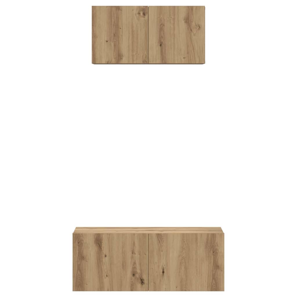 TV-Schrankset 2 pcs Artisan-Eiche Holzwerkstoff