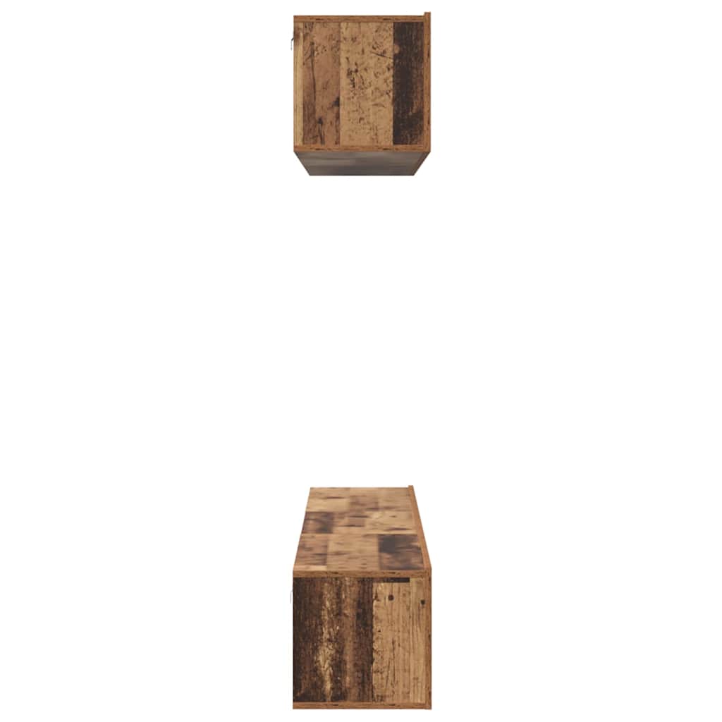 TV-Schrank Set Wandmontiert 5 pcs Altholz Holzwerkstoff
