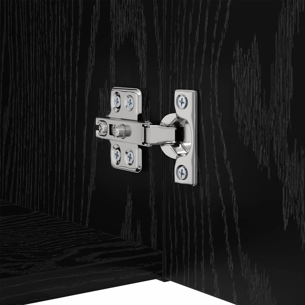 TV-Schrank-Set 5 pcs Schwarz Eichen-Optik Holzwerkstoff