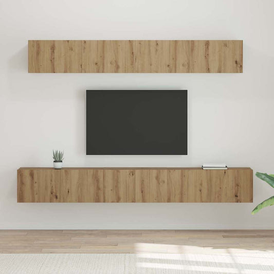 TV-Schrank Set Wandmontiert 5 pcs Artisan-Eiche Holzwerkstoff