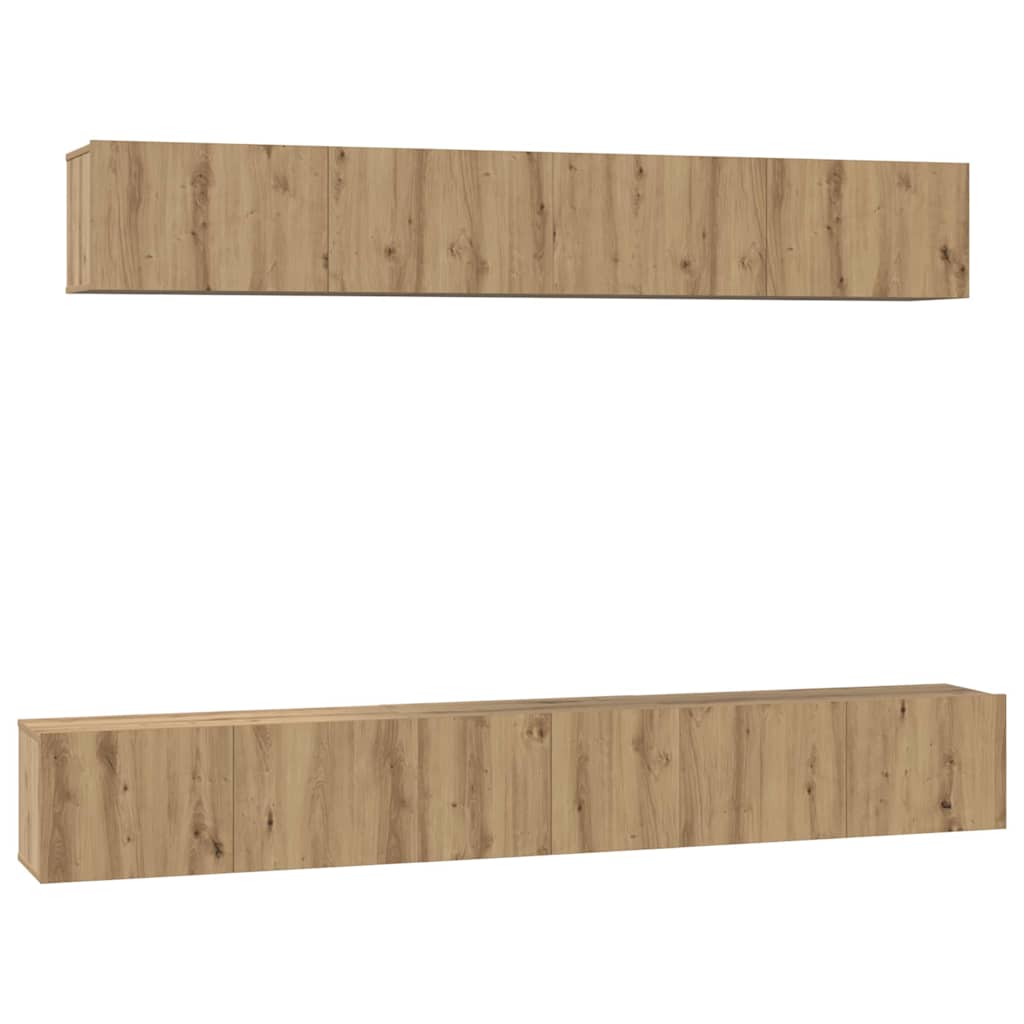 TV-Schrank Set Wandmontiert 5 pcs Artisan-Eiche Holzwerkstoff