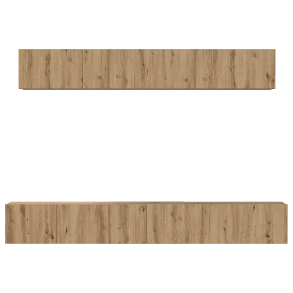 TV-Schrank Set Wandmontiert 5 pcs Artisan-Eiche Holzwerkstoff