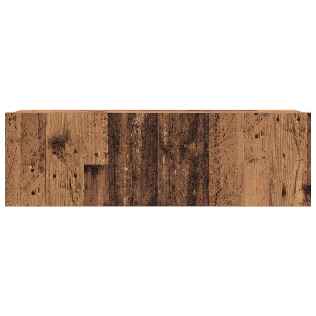 TV-Einheiten Wandmontiert 4 pcs Altholz Holzwerkstoff