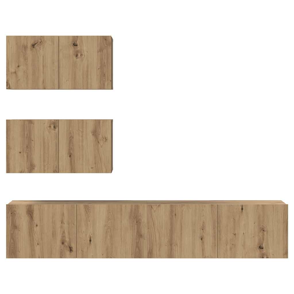 TV-Schrankset 4 stk. Artisan-Eiche Holzwerkstoff