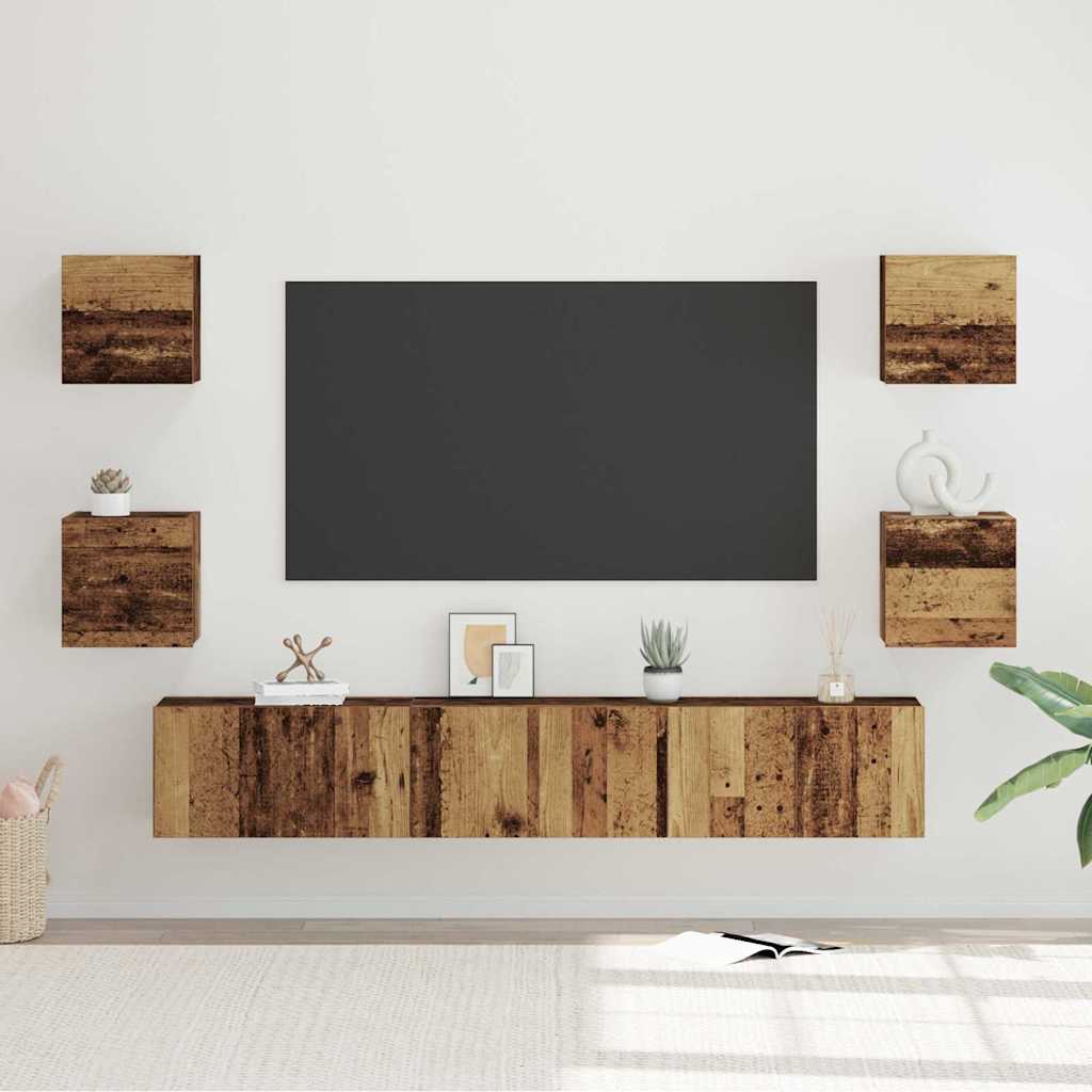 TV-Schrankset 7 stk. Altholz Holzwerkstoff