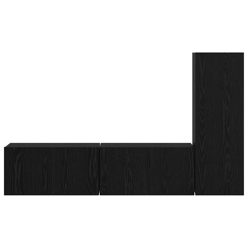 TV-Möbel-Set 3 pcs Schwarz Eichen-Optik 60 x 30 x 30 cm