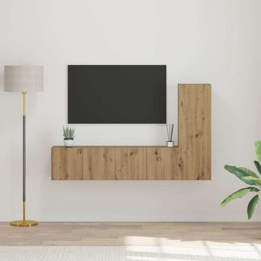 TV-Möbel-Set 3 pcs Artisan-Eiche 60 x 30 x 30 cm Holzwerkstoff