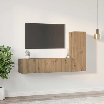 TV-Schrankset 3 stk. Artisan-Eiche Holzwerkstoff