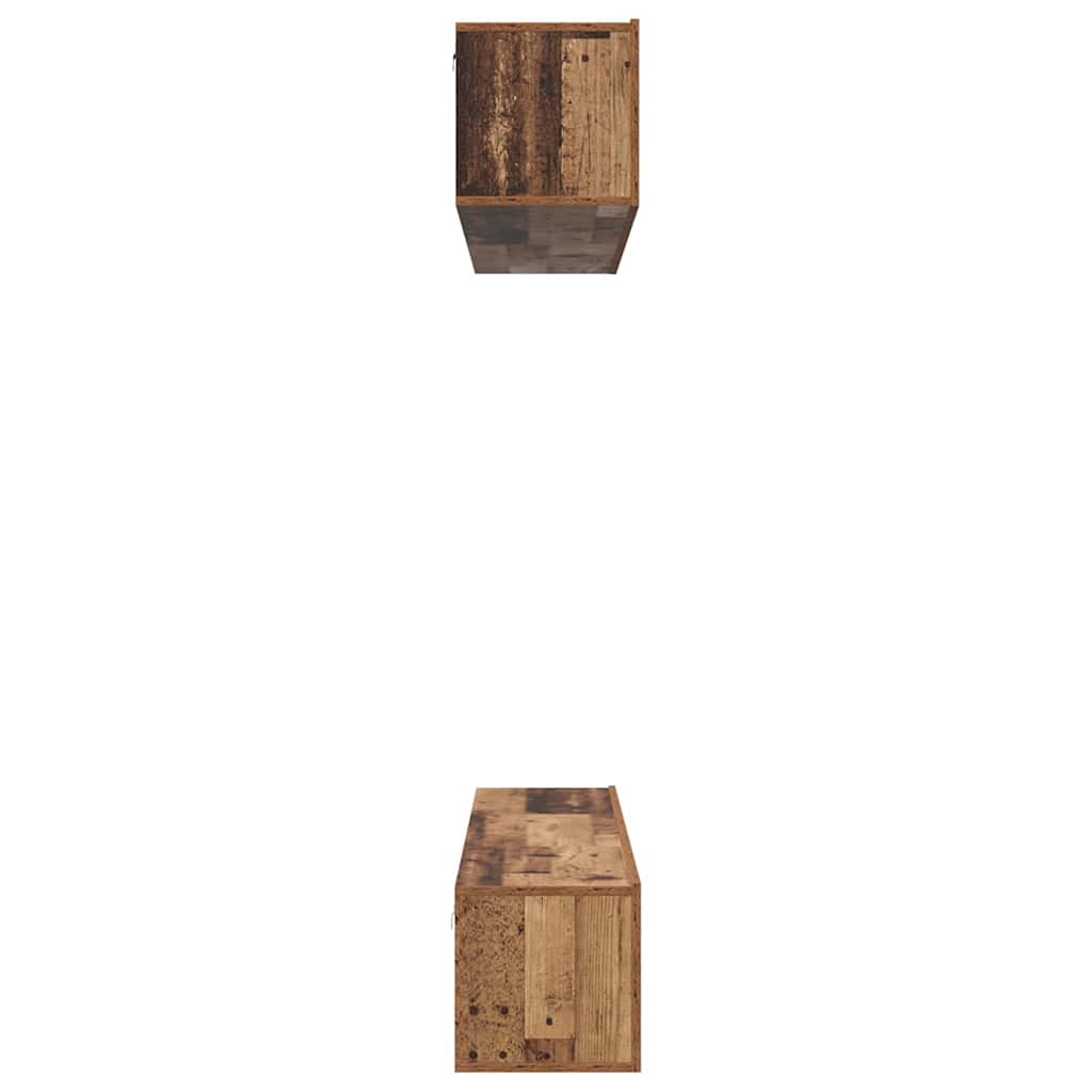 TV-Schrank Set Wandmontiert 5 pcs Altholz Holzwerkstoff