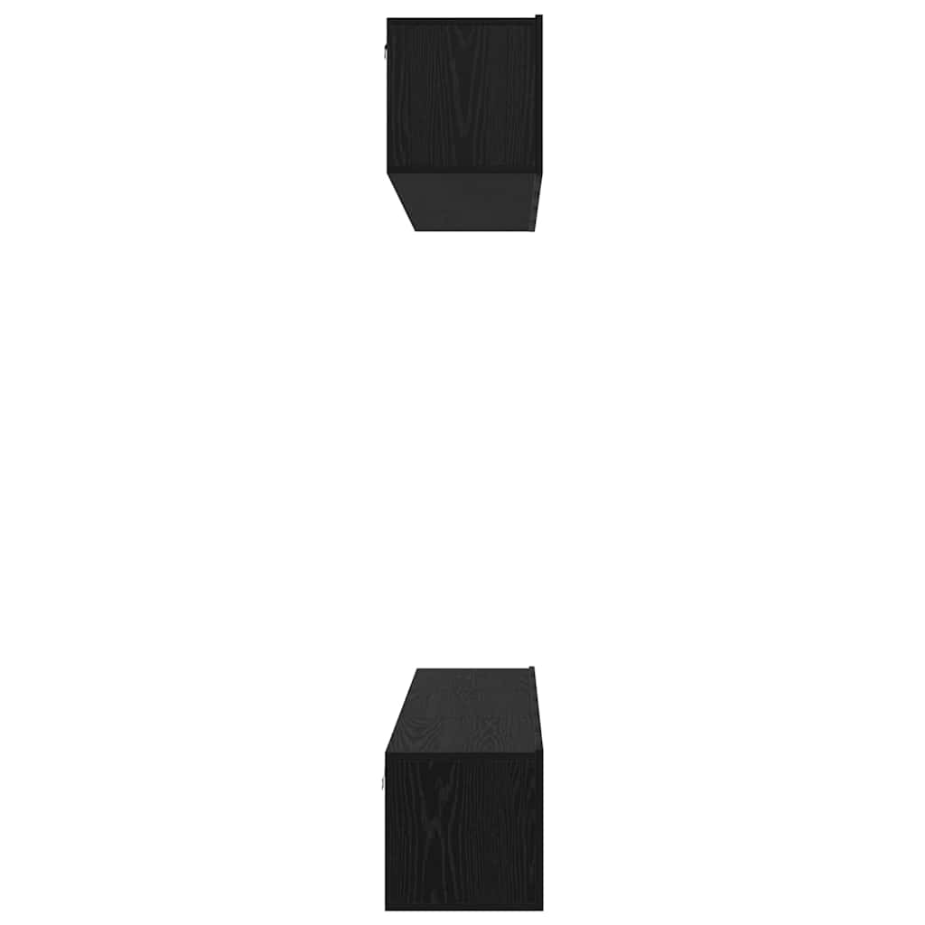 TV-Schrank-Set 5 pcs Schwarz Eichen-Optik Holzwerkstoff