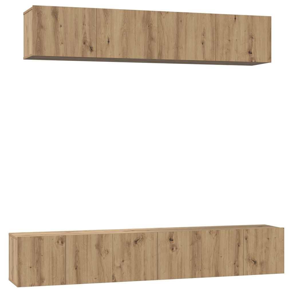 TV-Schrank Set Wandmontiert 5 pcs Artisan-Eiche Holzwerkstoff