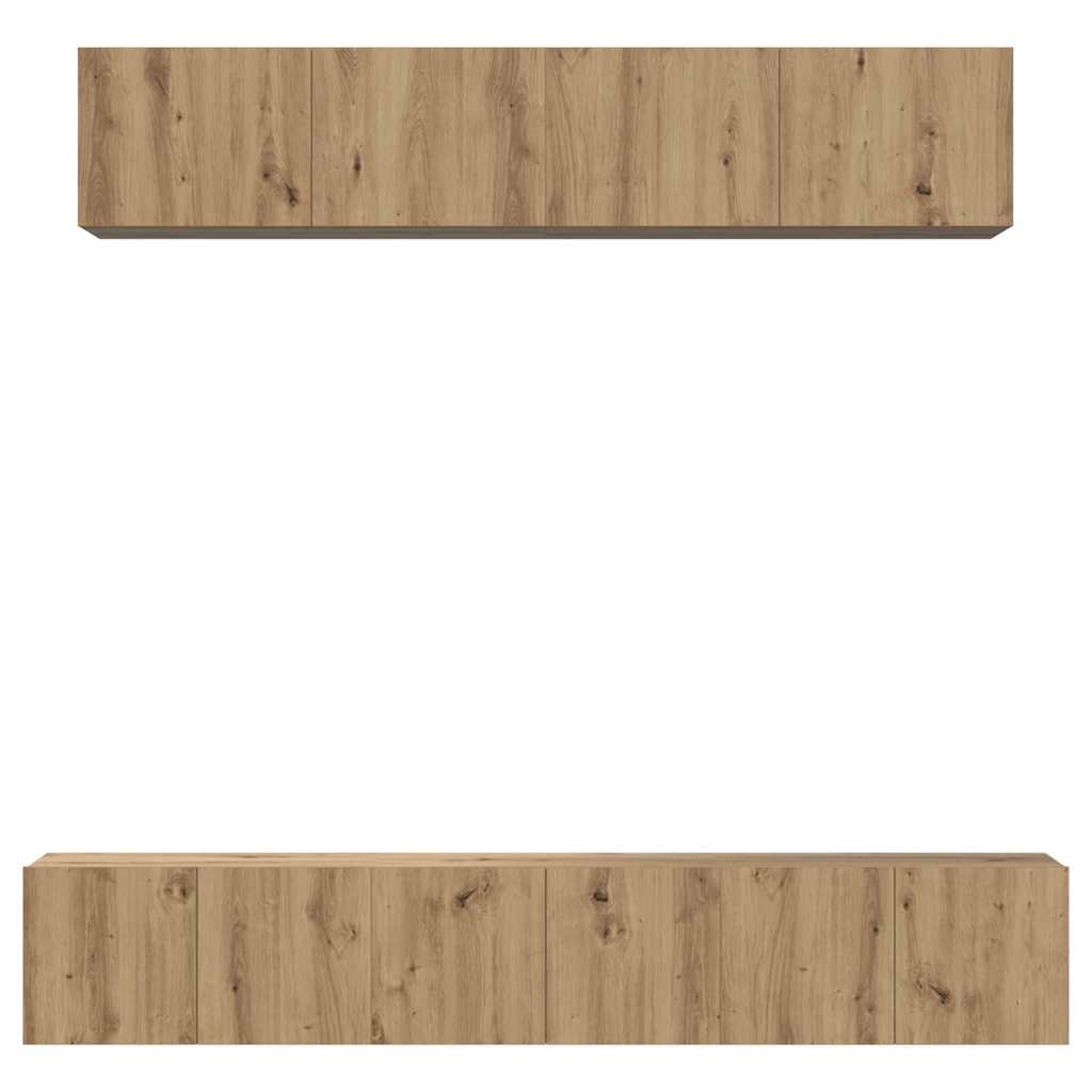 TV-Schrank Set Wandmontiert 5 pcs Artisan-Eiche Holzwerkstoff