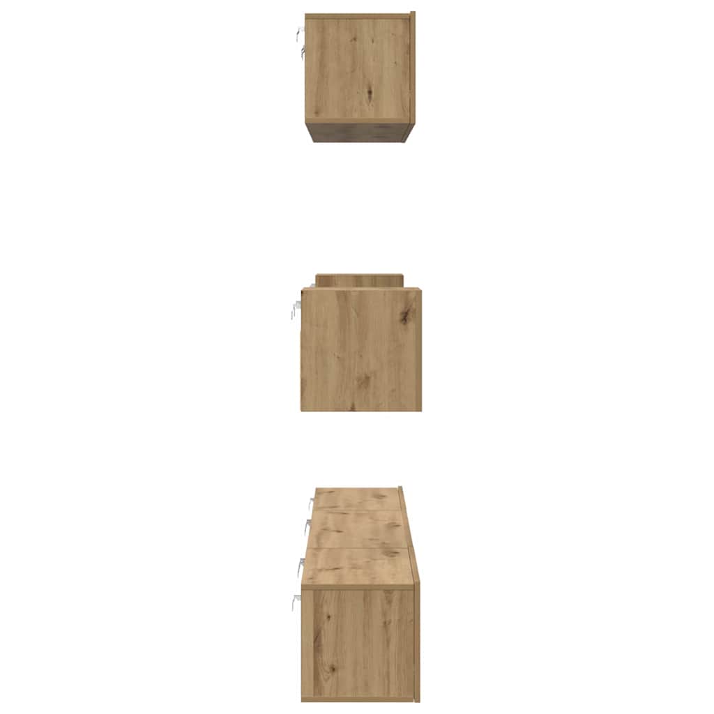 TV-Schrankset 7 stk. Artisan-Eiche Holzwerkstoff