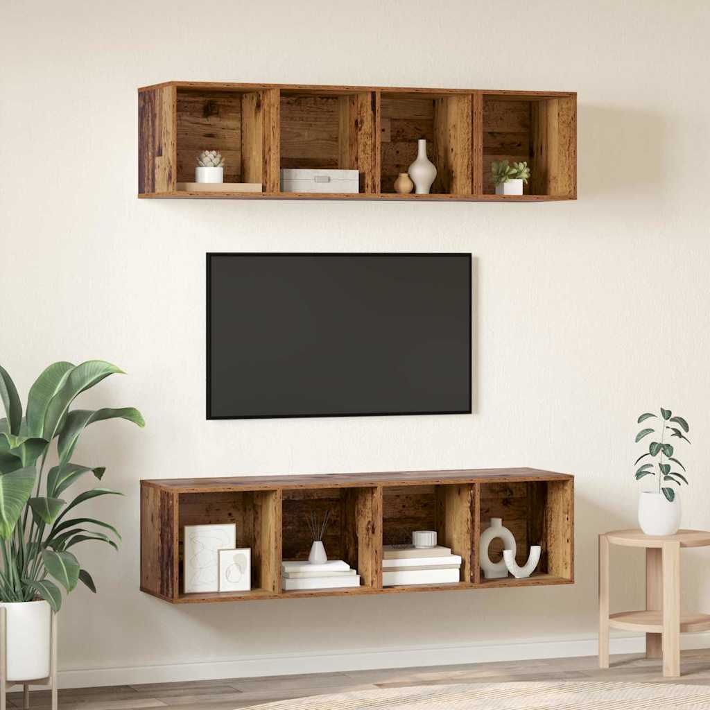 TV-Schrank Set Altholz Holzwerkstoff