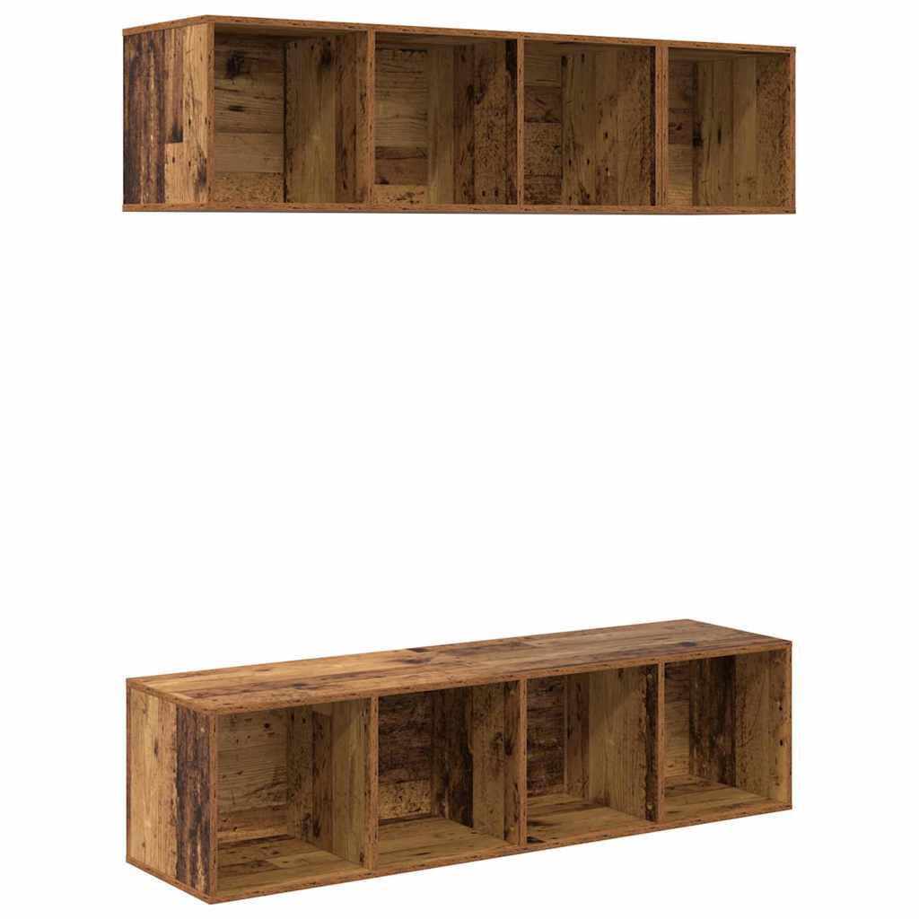 TV-Schrank Set Altholz Holzwerkstoff