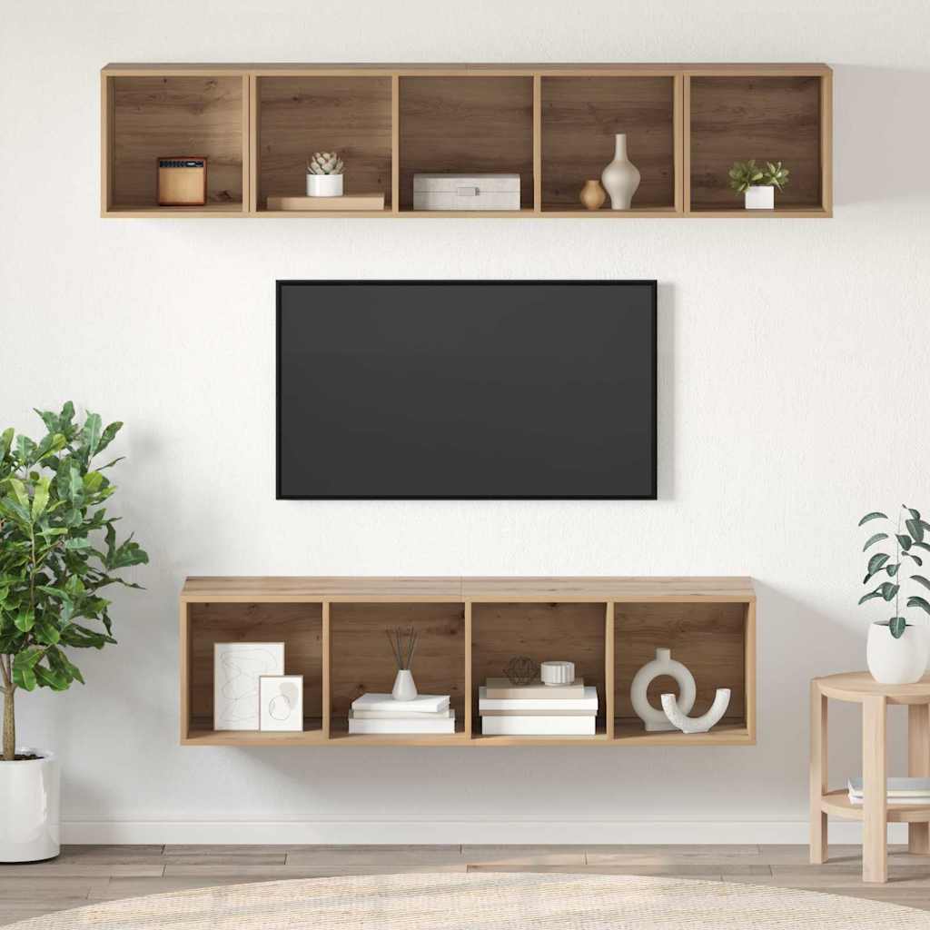 TV-Schrankset 4 stk. Artisan-Eiche Holzwerkstoff