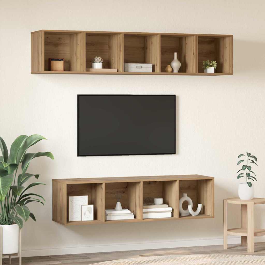 TV-Schrankset 4 stk. Artisan-Eiche Holzwerkstoff