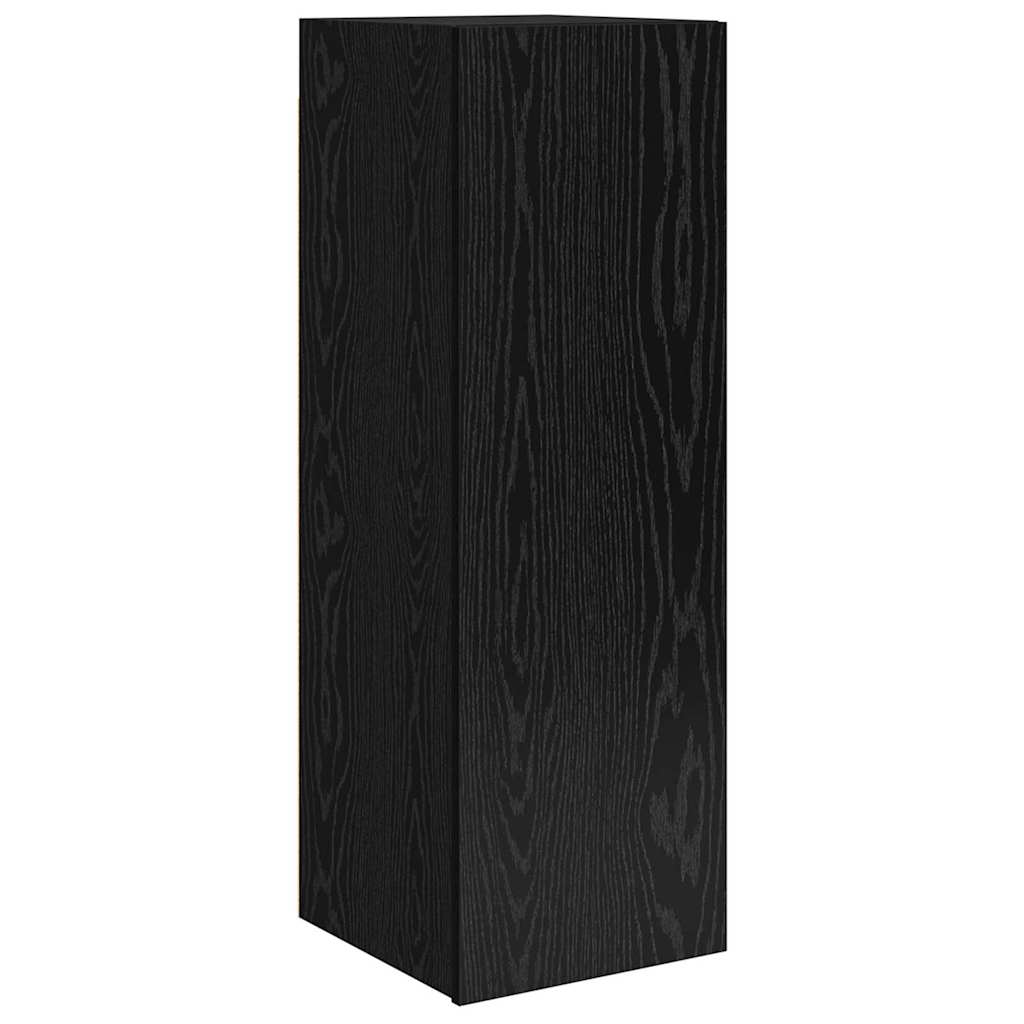 TV-Schrankset 9 pcs Schwarz Eichen-Optik Holzwerkstoff