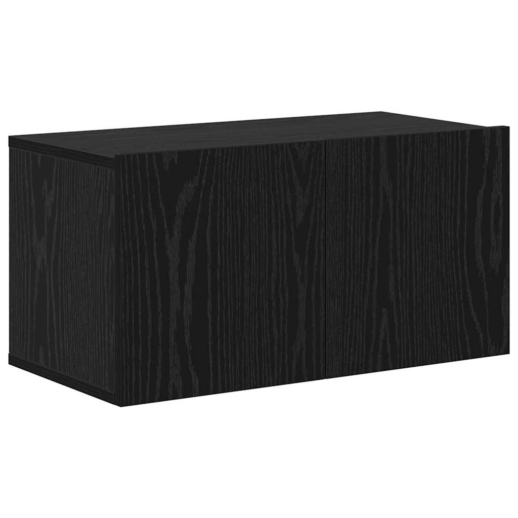 TV-Schranksystem 6 pcs Schwarz Eichen-Optik 80 x 30 x 30 cm