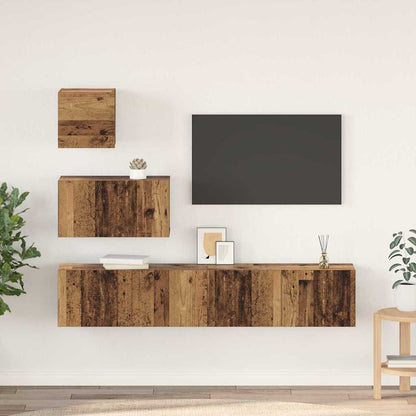 TV-Schrankset 4 stk. Altholz Holzwerkstoff