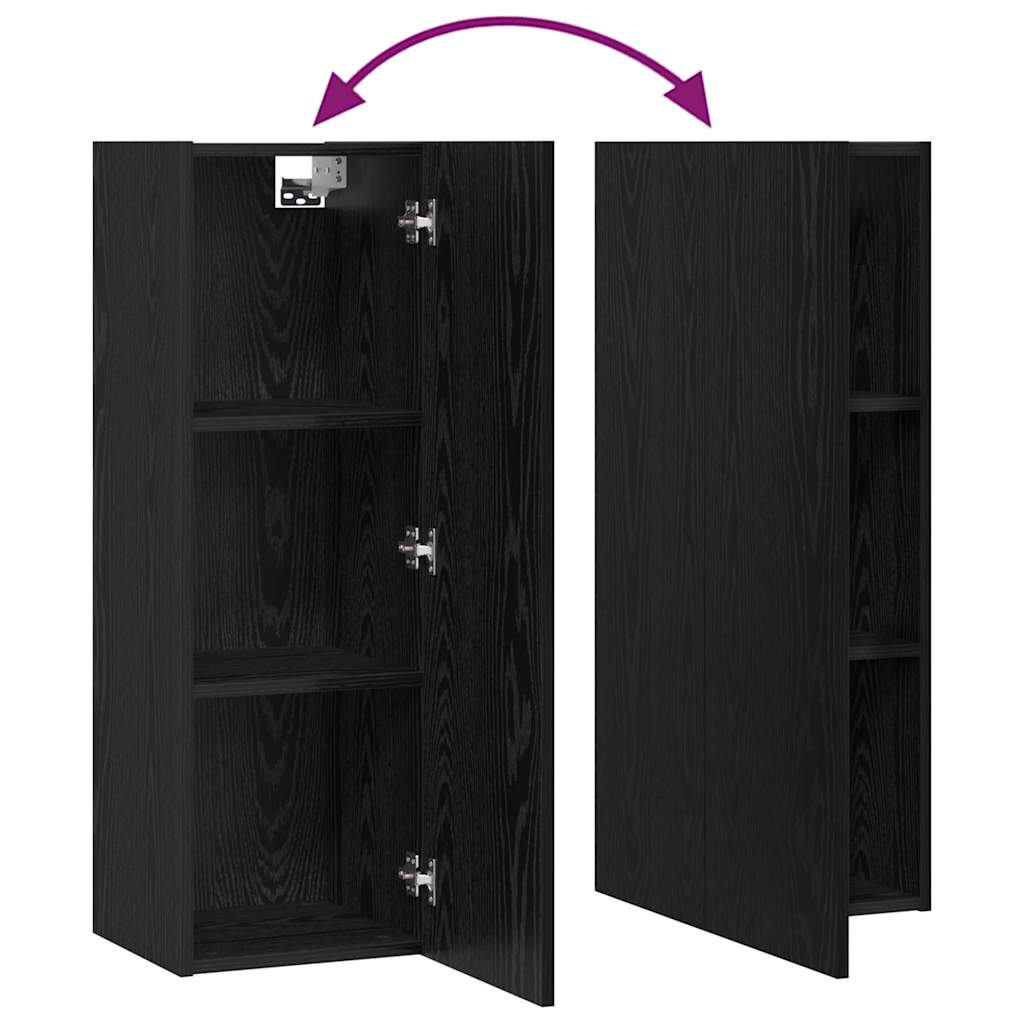 TV-Schrankset 5 pcs Schwarz Eichen-Optik Holzwerkstoff