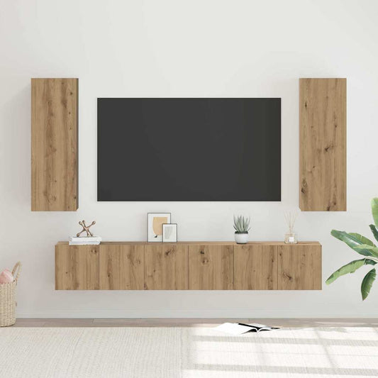 TV-Schrank-Set 5 pcs Artisan-Eiche 30,5 x 30 x 90 cm
