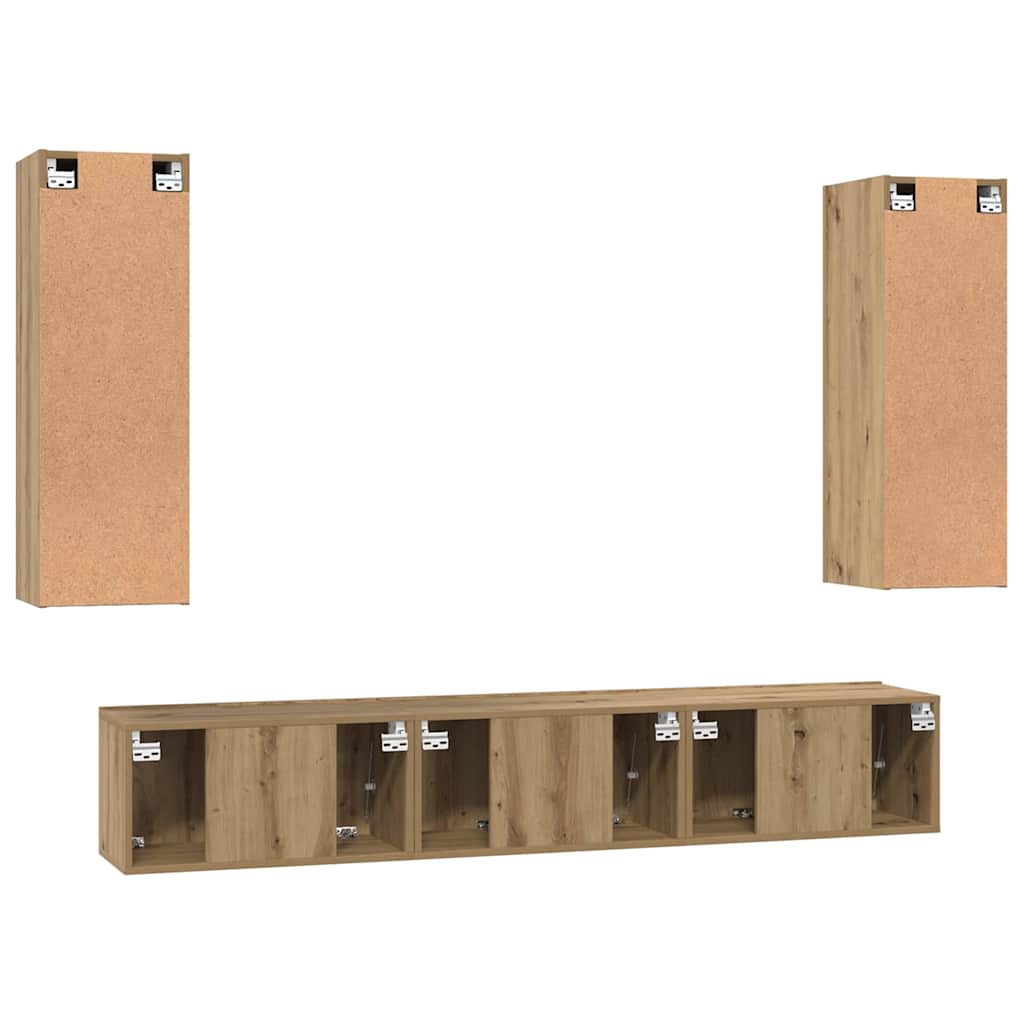 TV-Schrank-Set 5 pcs Artisan-Eiche 30,5 x 30 x 90 cm
