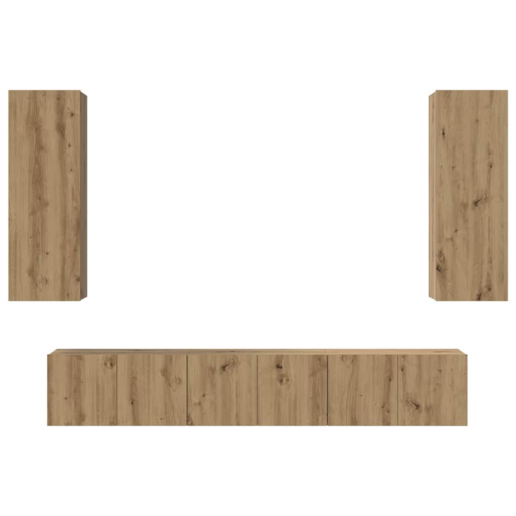 TV-Schrank-Set 5 pcs Artisan-Eiche 30,5 x 30 x 90 cm