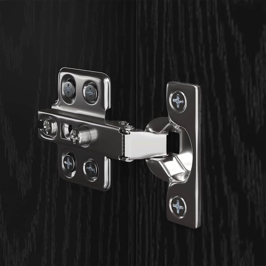 TV-Schrank-Set Wandmontiert 4 pcs Schwarz Eichen-Optik