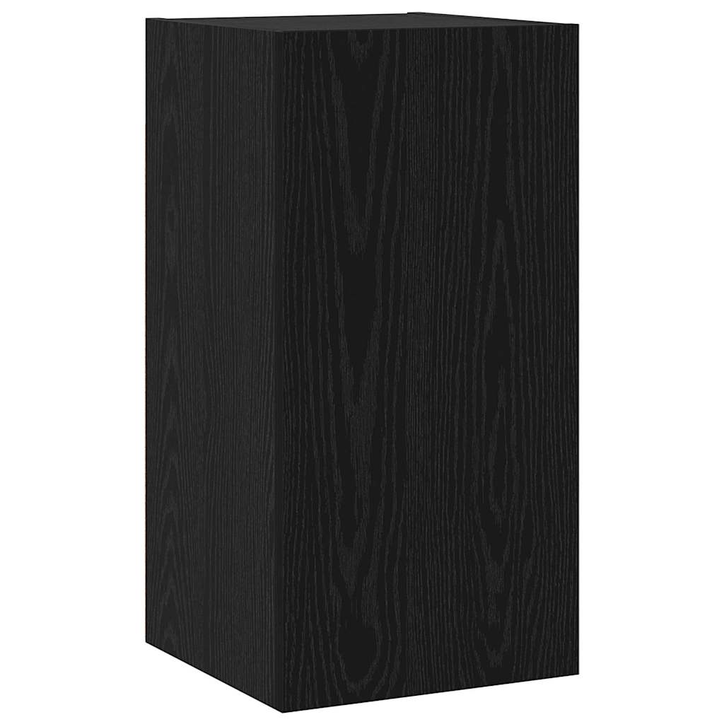 TV-Schrank-Set Wandmontiert 4 pcs Schwarz Eichen-Optik