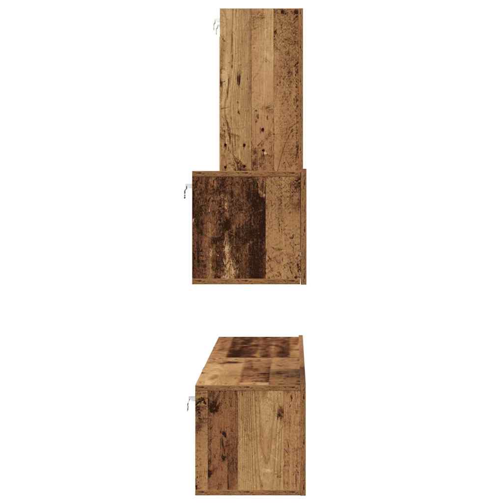 Wand-TV-Schrank 4 stk. Altholz Holzwerkstoff