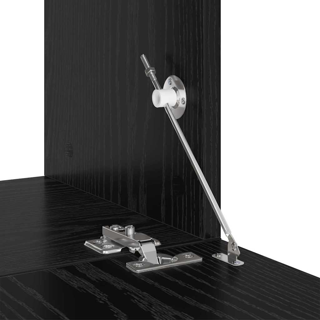 Wand-TV-Schrank 4 stk. Schwarz Eichen-Optik Holzwerkstoff