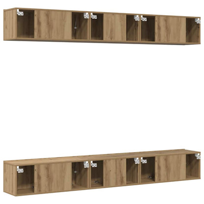 TV-Schrankset 6 stk. Artisan-Eiche Holzwerkstoff