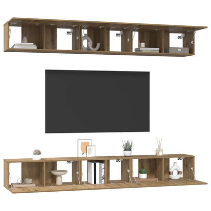 TV-Schrankset 6 stk. Artisan-Eiche Holzwerkstoff