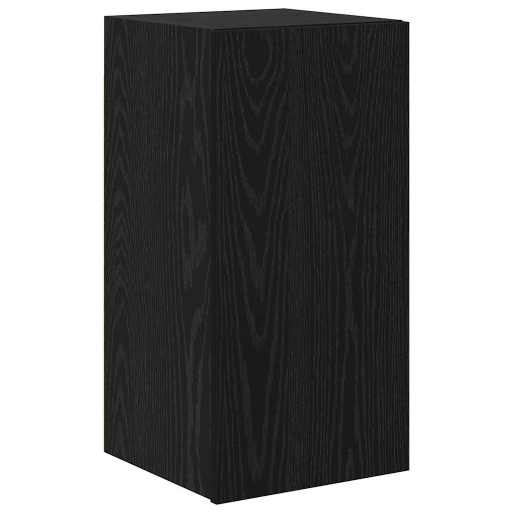 Wand-TV-Schrank 3 stk. Schwarz Eichen-Optik Holzwerkstoff